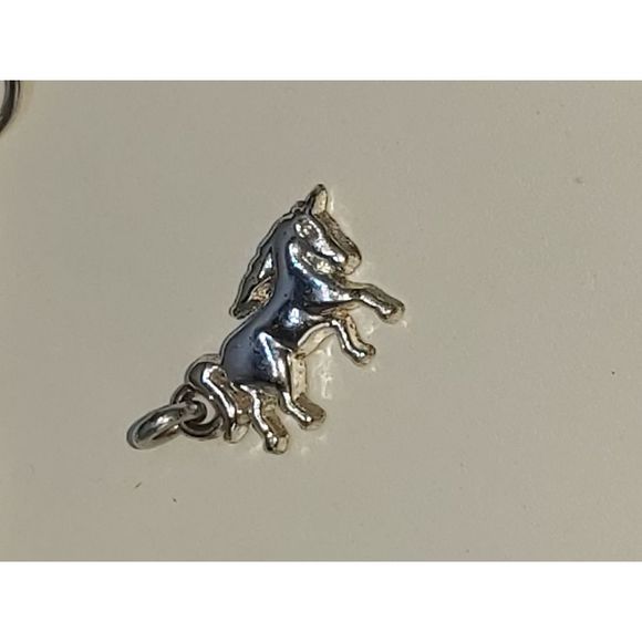 Vintage SILVER CHARM BRACELET WITH HORSE CHARM - Picture 2 of 7